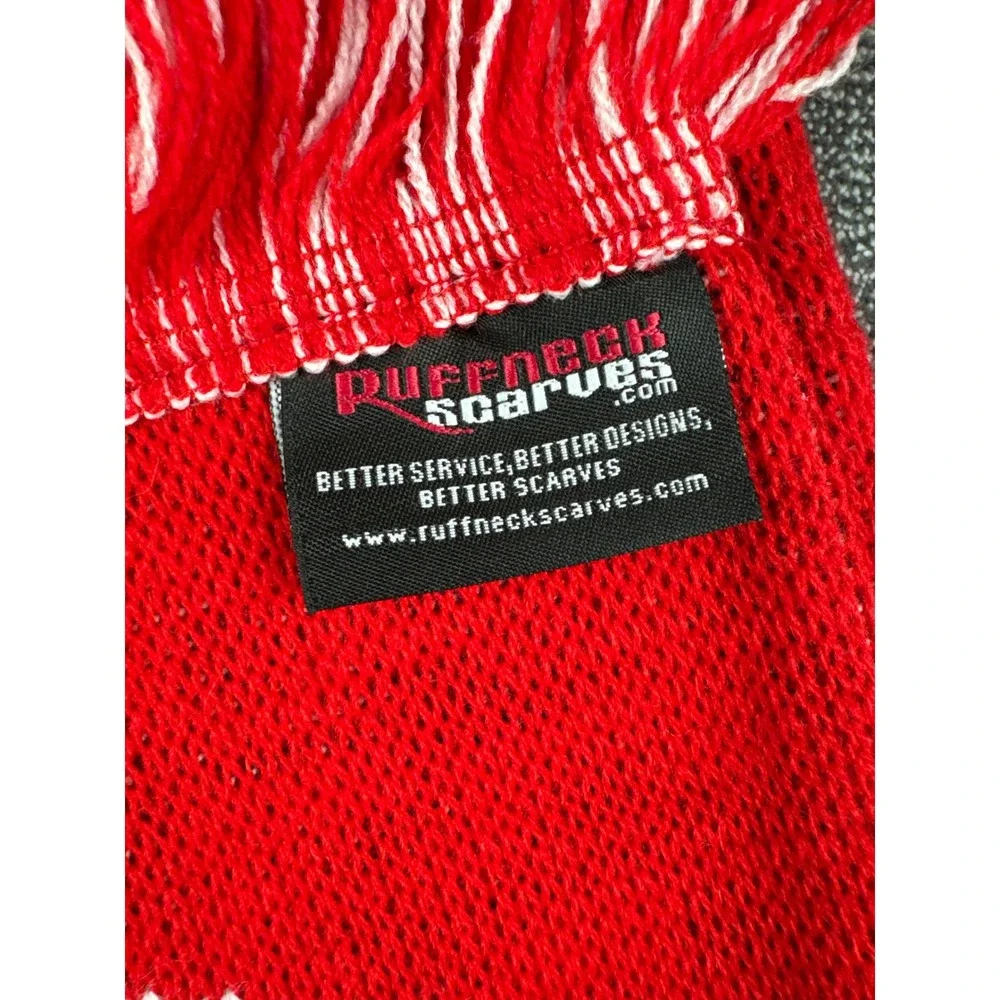 Ruffneck Scarve Manchester United MULA Soccer Scarf Red White Black Striped Knit